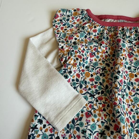 Tea Collection Floral Printed Layered Sleeve Baby Dress 6-9 Months - Picture 4 of 10